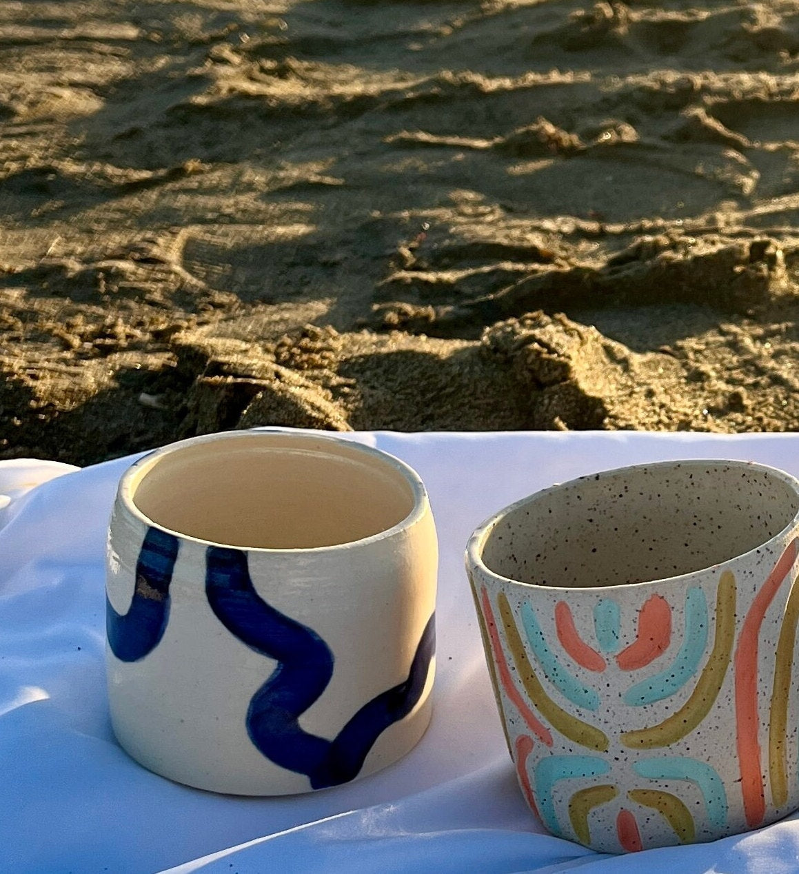 The Navy Squiggles Espresso Mug